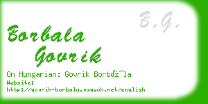 borbala govrik business card